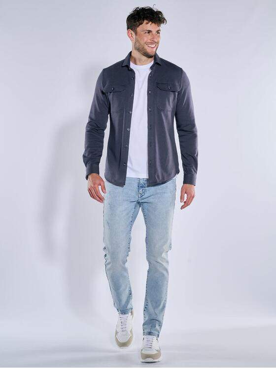 emilio adani Herren Overshirt uni Blau 39207