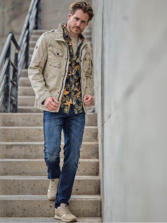 engbers Herren Jacke mit Kontrastdetails Beige 38373