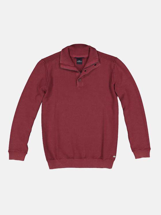 engbers Herren Pullover Polokragen Feuerrot 33935