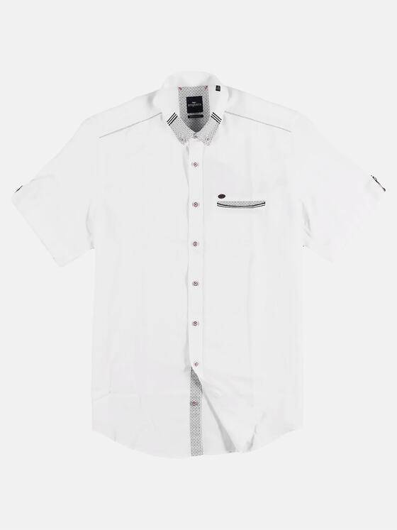 engbers Herren Hemd mit Kontrastdetails Reinweiss 29480