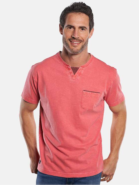 engbers Herren V-Neck T-Shirt Lachsrot 29805