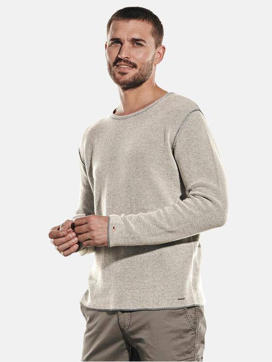 emilio adani Herren Strick-Pullover rundhals Beige 32160