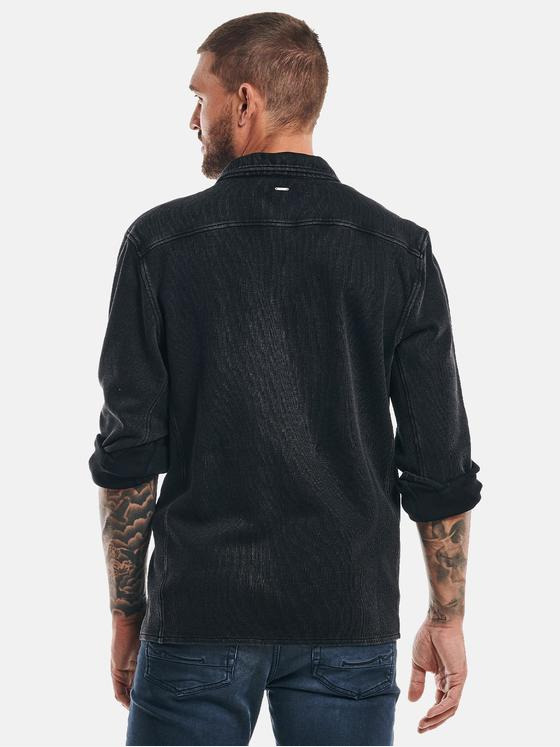 emilio adani Herren Sweat-Overshirt Schwarz 32450