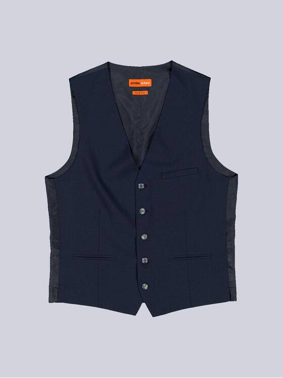 emilio adani Herren Anzug-Weste slim fit Indigoblau 36482