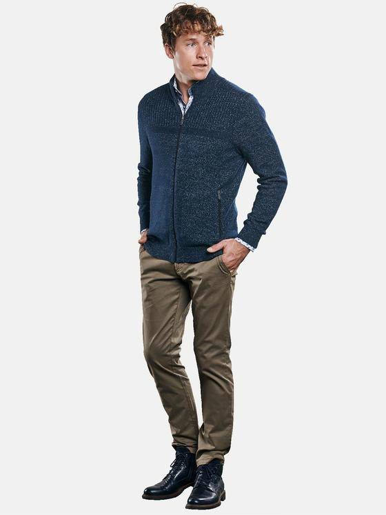 engbers Herren Lässige Strickjacke Petrolblau 30821