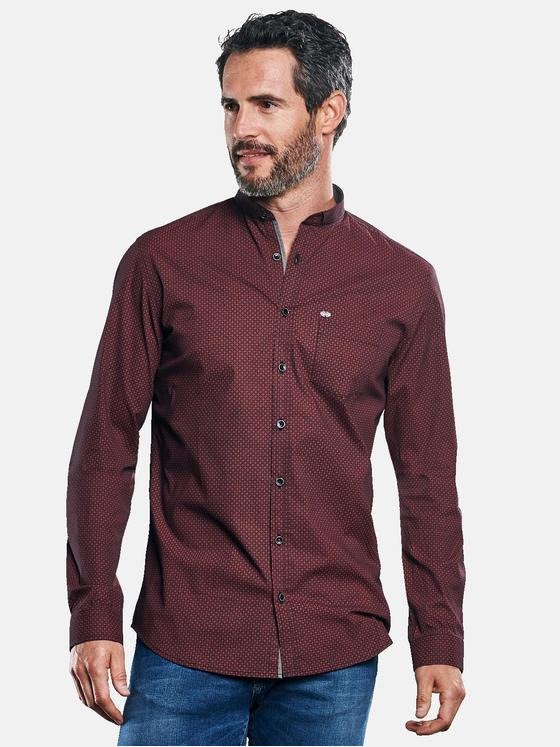 engbers Herren Comfort-Stretch-Hemd Karminrot 31275