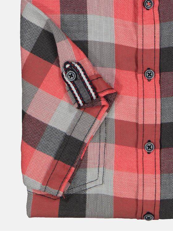 engbers Herren Kurzarm-Hemd kariert Signalrot 34948