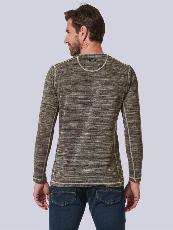 engbers Herren Langarm-Shirt gestreift Grau 35234