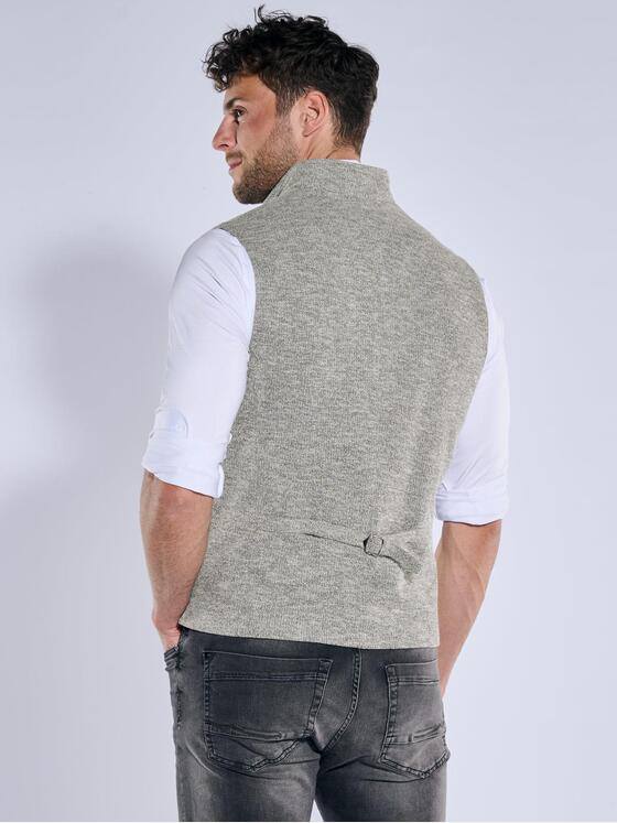 emilio adani Herren Sakko-Weste slim fit Beige 39138