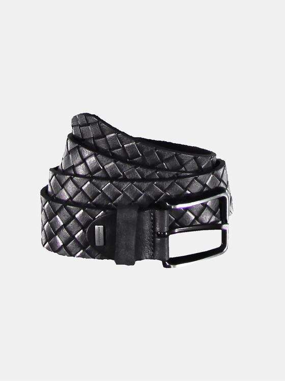 emilio adani Herren Individueller Ledergürtel Grau 30688