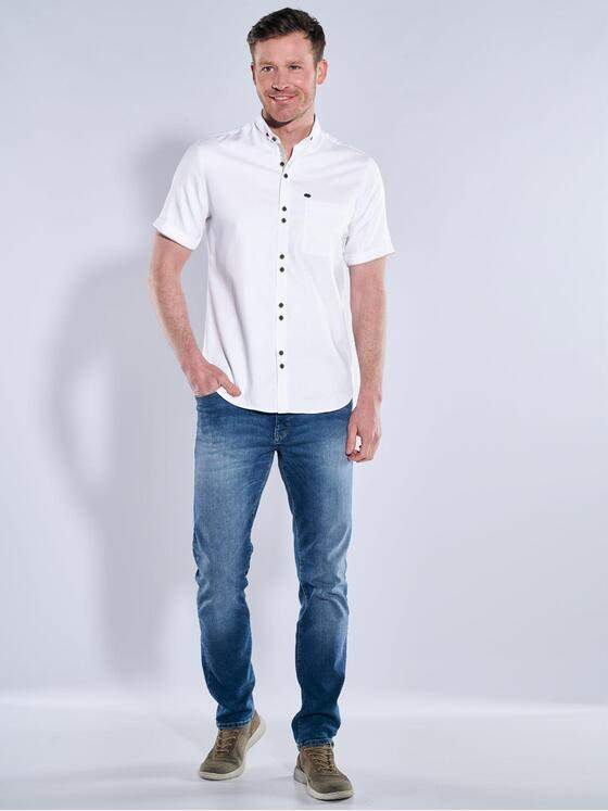 engbers Herren Kurzarm-Hemd uni Reinweiss 38771