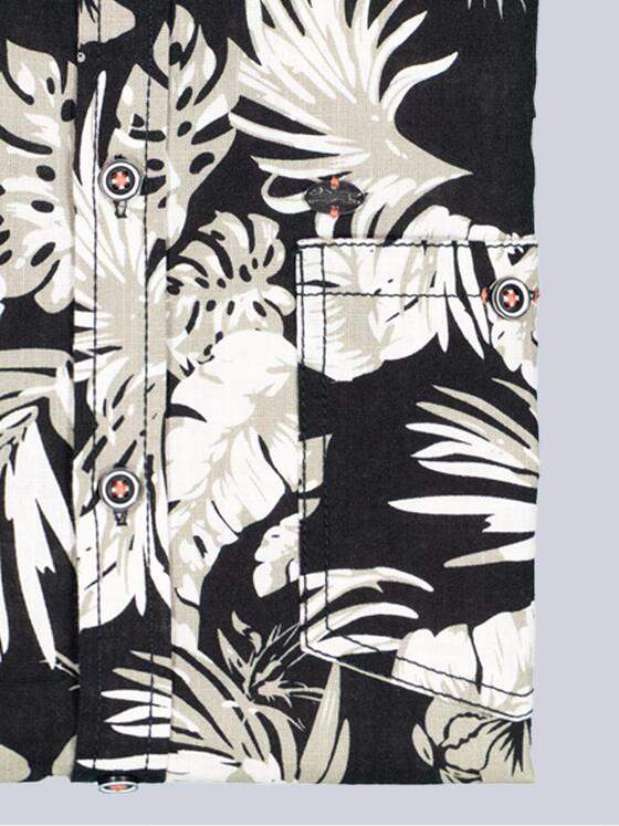 engbers Herren Kurzarm-Hemd gemustert Oliv 38875