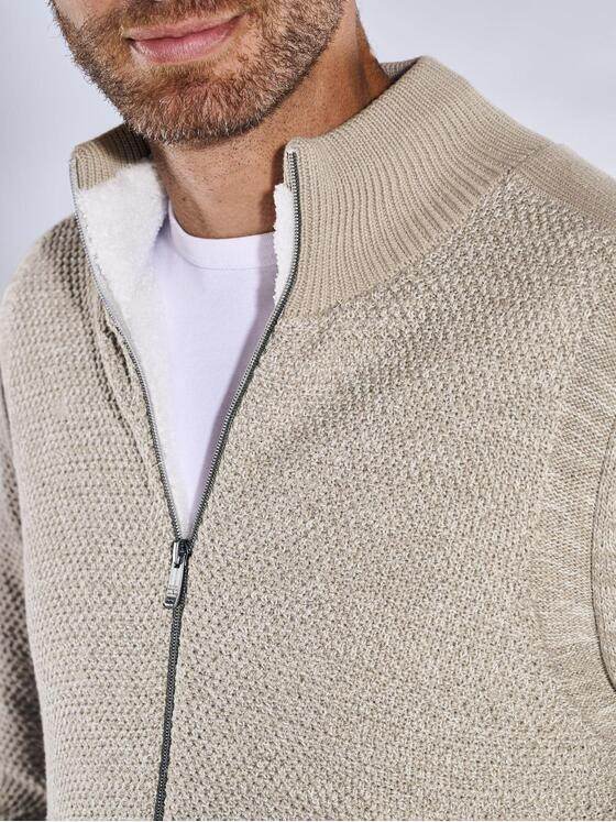 engbers Herren Strickjacke mit Zipper Braun 37614