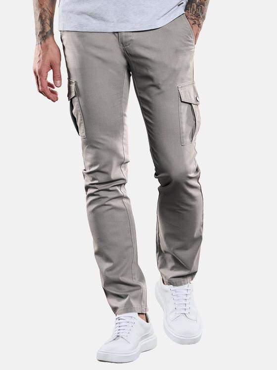 emilio adani Herren Chino im Cargostyle Grau 32628