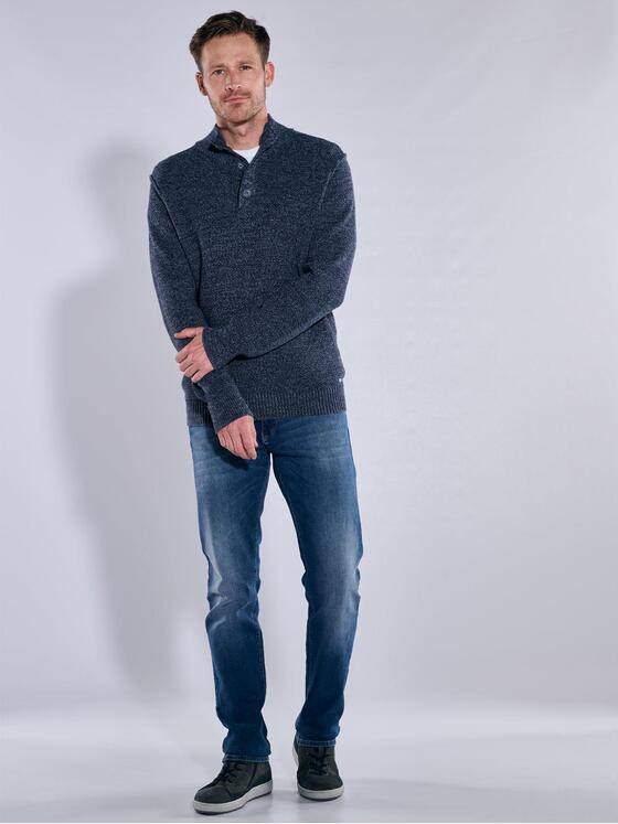 engbers Herren Pullover mit Troyerkragen Brilliantblau 37794