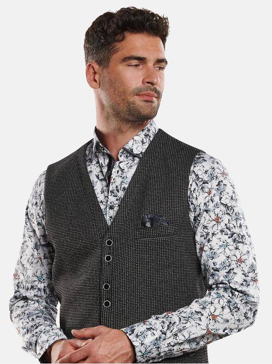 engbers Herren Sakko-Weste gemustert Grau 32405