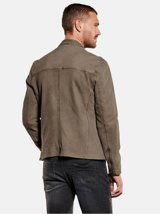 emilio adani Herren Lederjacke slim fit Beige 34454