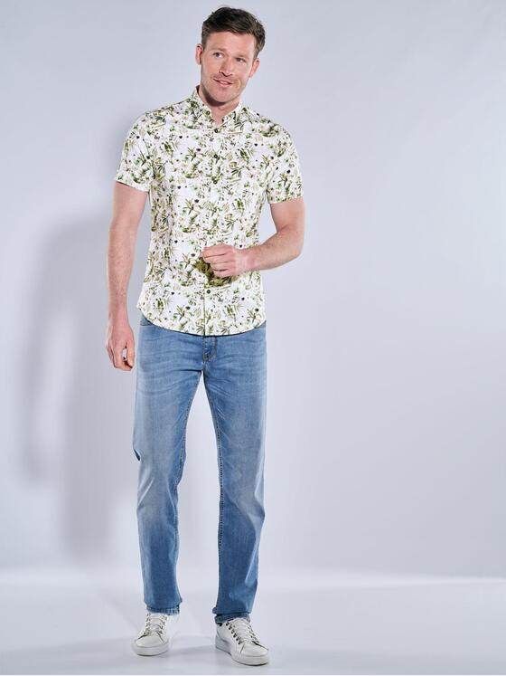 ENGBERS GERMANY Herren Halbarm-Hemd in wertiger Baumwoll-Stretch-Qualität Naturweiss 38549