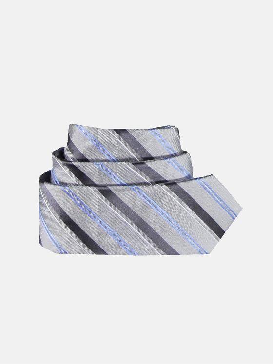 engbers Herren Krawatte gestreift Silbergrau 31386