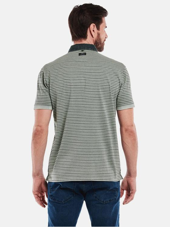 engbers Herren Polo-Shirt gestreift Grau 35053