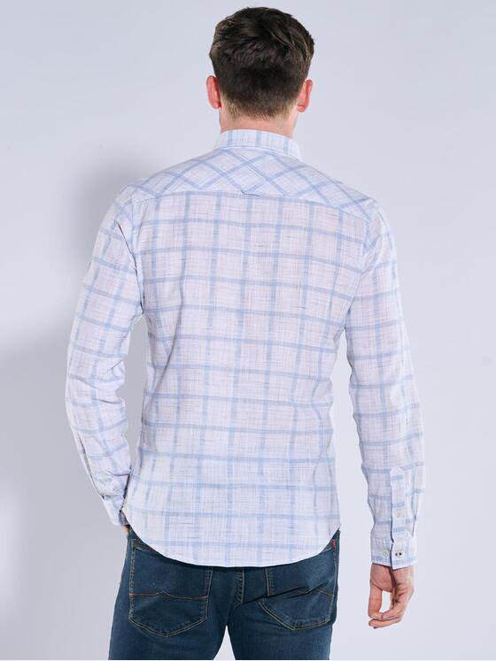 engbers Herren Langarm-Hemd kariert Naturweiss 38890