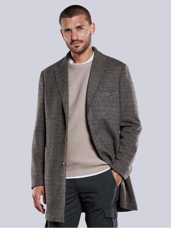 emilio adani Herren Mantel regular Beige 33315