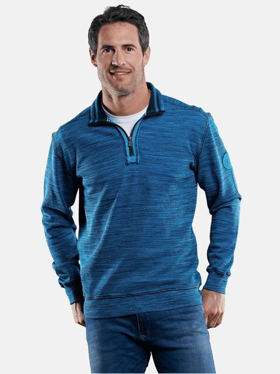 engbers Herren Sportives Sweatshirt mit Badge Royalblau 29231