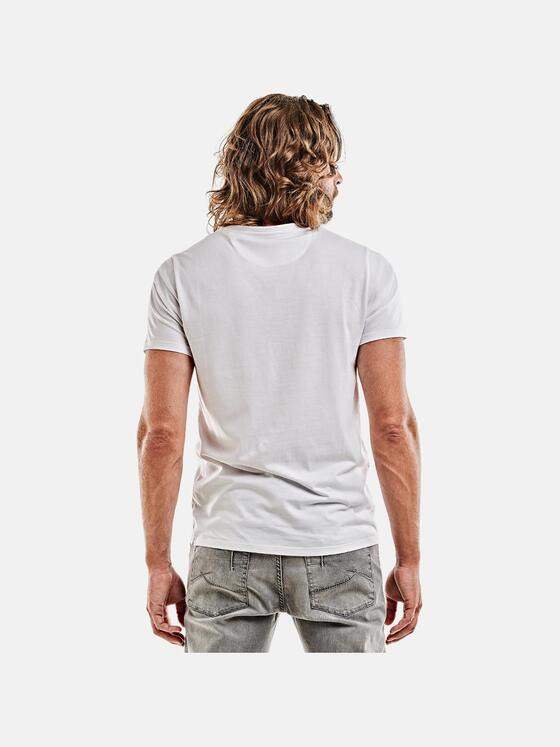 emilio adani Herren Rundhals T-Shirt Reinweiss 25658