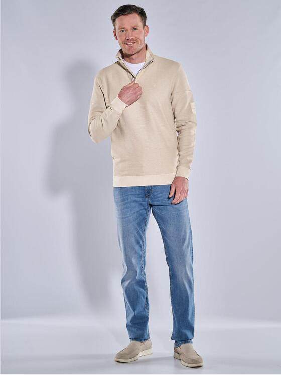 ENGBERS GERMANY Herren Sweatshirt aus edlem Jerseymaterial Beige 38552