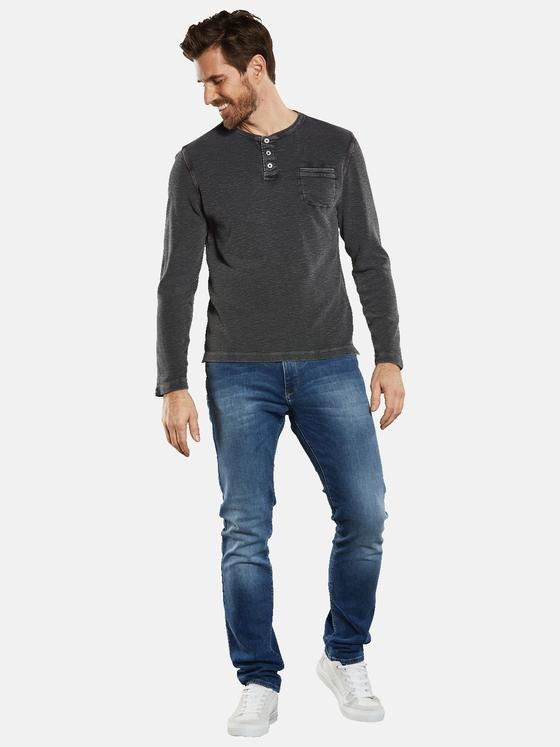 engbers Herren Langarm-Shirt strukturiert Anthrazit 34330