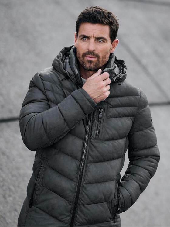 engbers Herren Lederjacke regular Indigoblau 37806