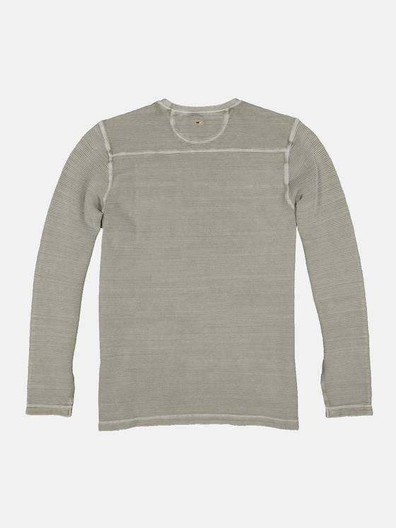 emilio adani Herren Langarm-Shirt strukturiert Beige 34314