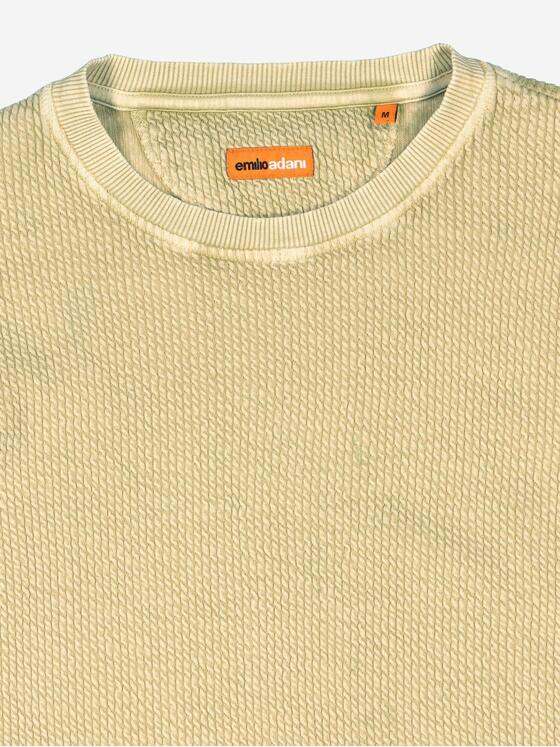 emilio adani Herren Sweatshirt strukturiert Gelb 37722