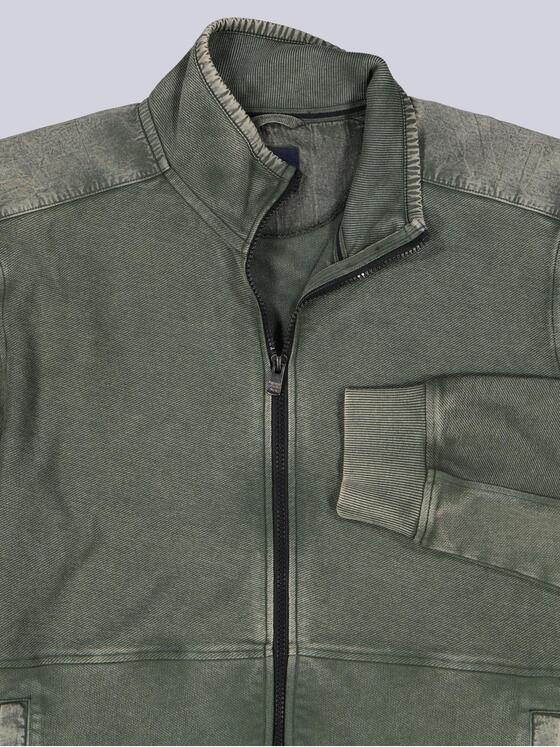 engbers Herren Sweatjacke strukturiert Oliv 39706