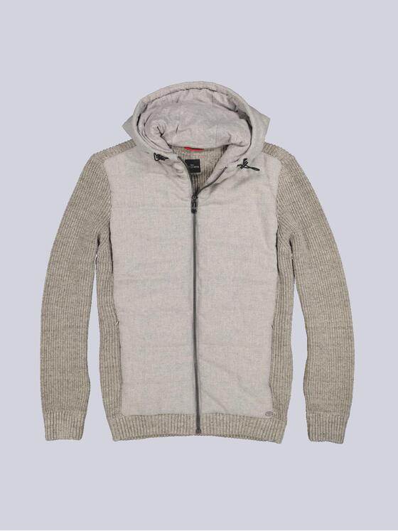 engbers Herren Strickjacke mit Kapuze Beige 35858