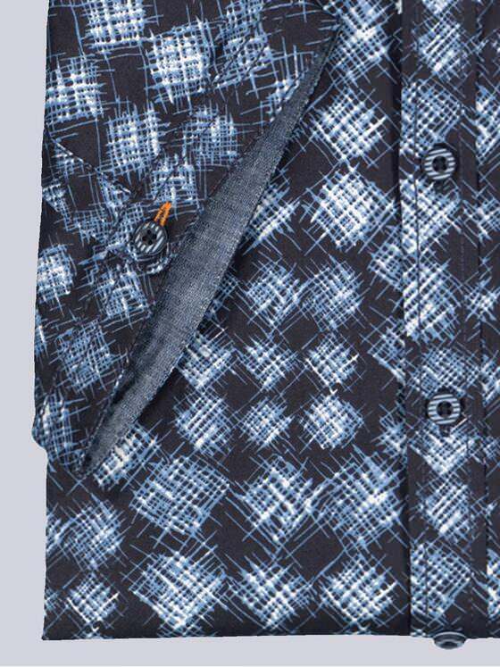 engbers Herren Kurzarm-Hemd slim fit Saphirblau 36881