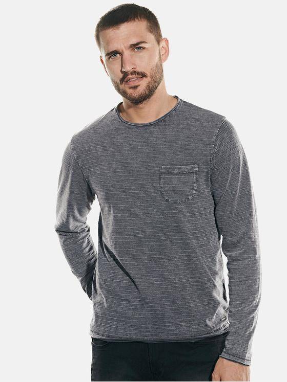 emilio adani Herren Rundhals Shirt Grau 31775