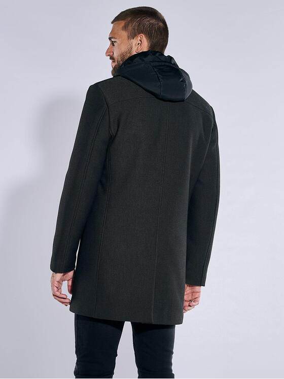 emilio adani Herren Mantel mit Inlet Grau 37577