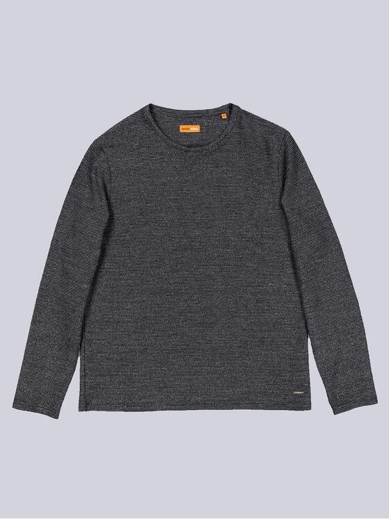 emilio adani Herren Langarm-Shirt regular Schwarz 36811