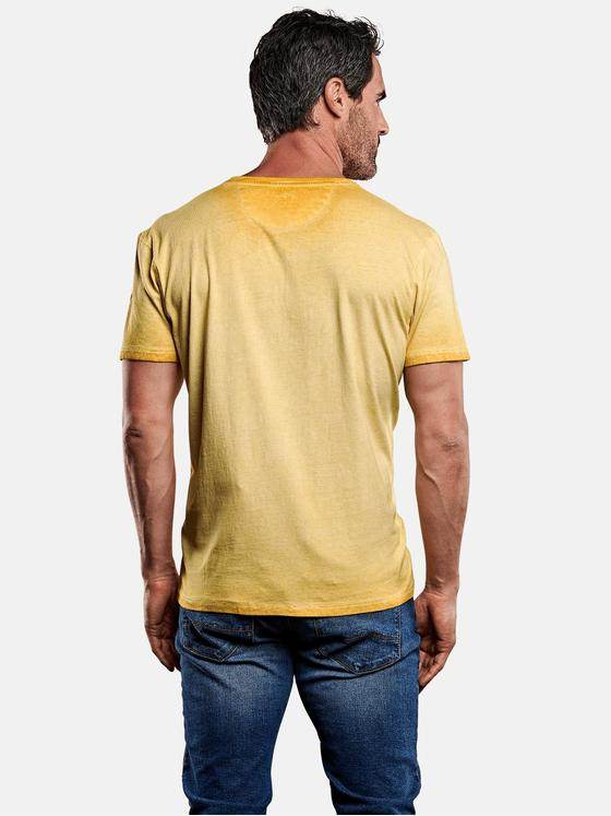 engbers Herren T-Shirt mit Applikationen Sonnenorange 28008