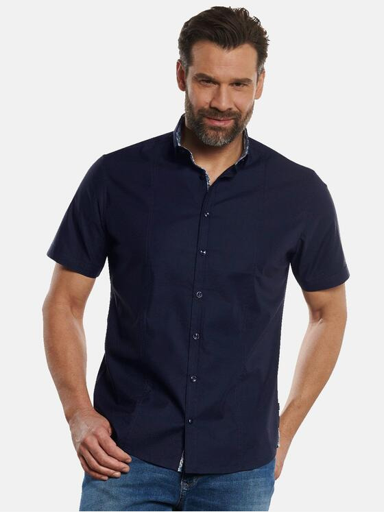 engbers Herren Kurzarm-Hemd "My Favorite" Blau 32812
