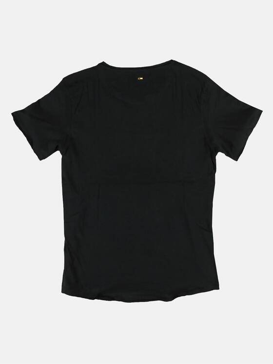 emilio adani Herren Rundhals T-Shirt Schwarz 24501