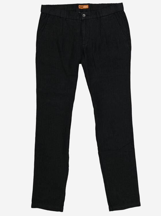 emilio adani Herren Chino aus Leinen Schwarz 37055