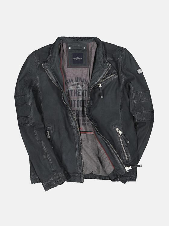 engbers Herren Lederjacke aus Nubukleder Blau 34442