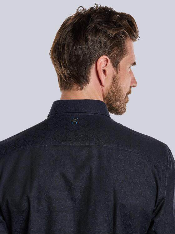 engbers Herren Langarm-Hemd gemustert Blau 34104