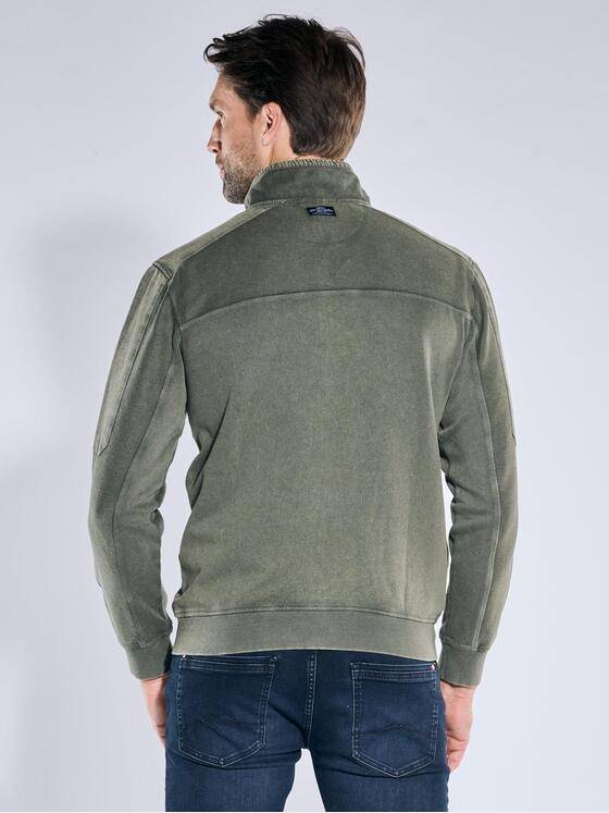 engbers Herren Sweatjacke strukturiert Oliv 39706