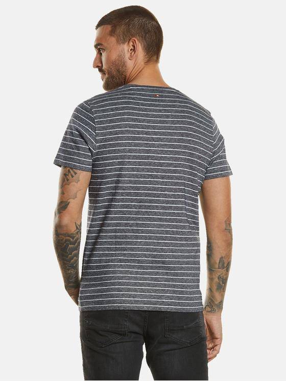 emilio adani Herren T-Shirt mit Leinenanteil Grau 34514