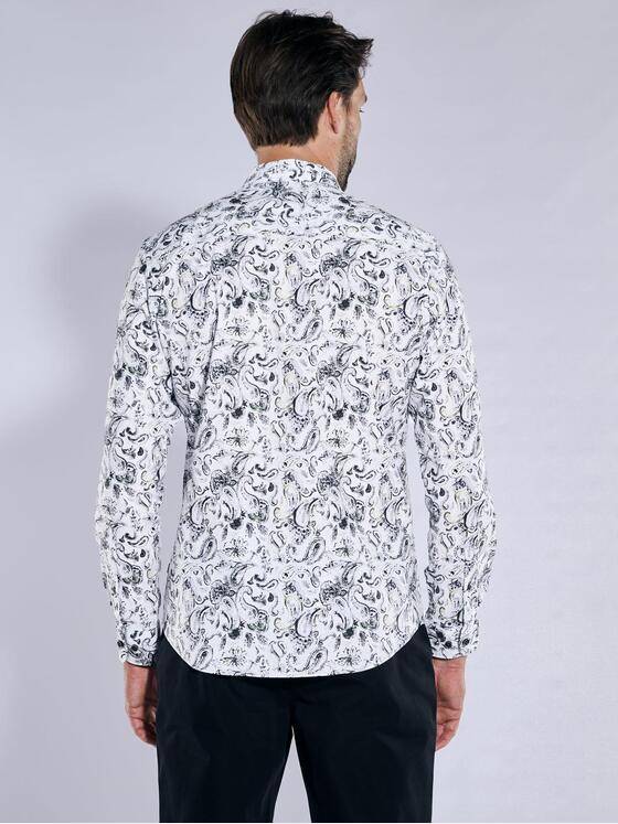 engbers Herren Langarm-Hemd gemustert Gruen 38108