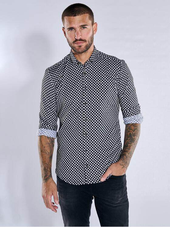 emilio adani Herren Langarm-Hemd slim fit Beige 37630