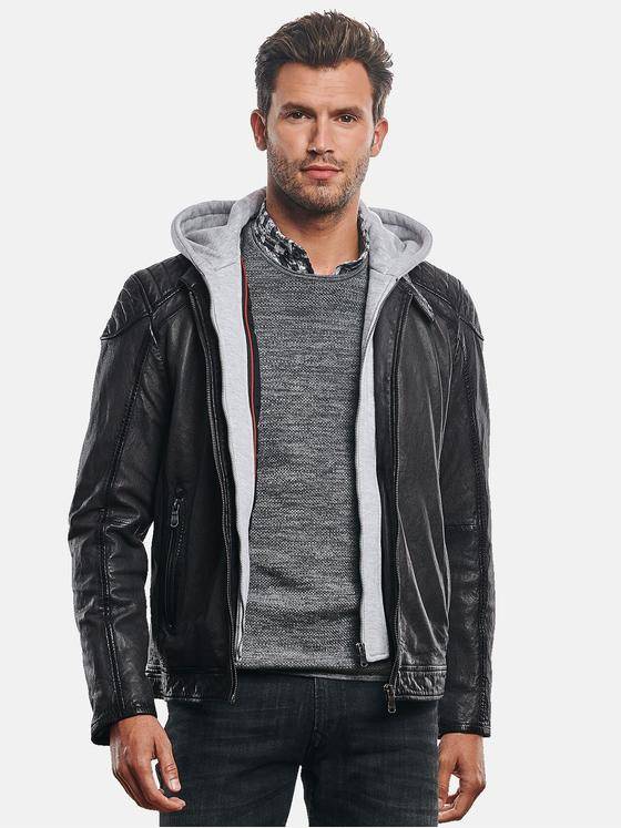 engbers Herren Lederjacke Dunkelgrau 30890